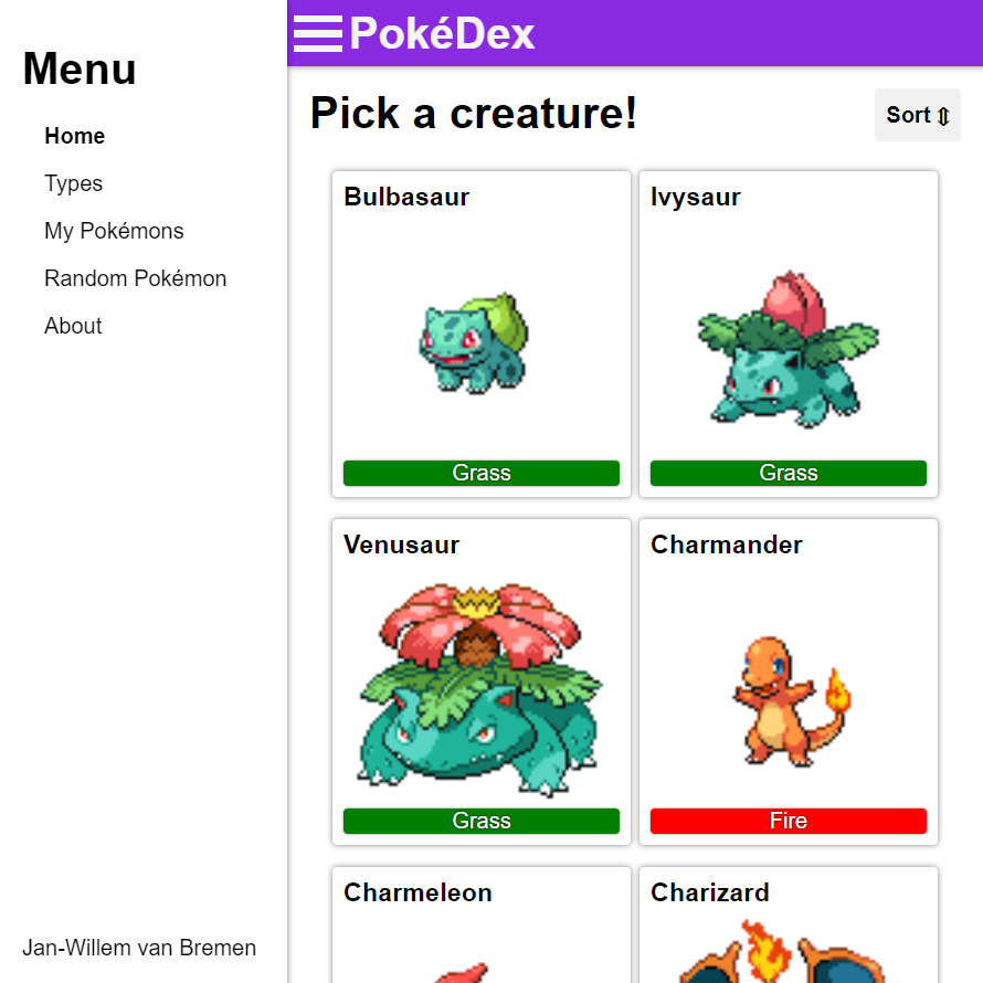 pokedexreact project